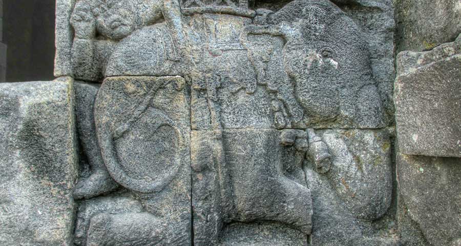 relief gajah - candi sari